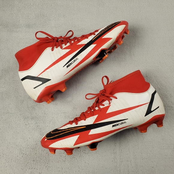 Nike Mercurial Superfly 8 CR7 Academe Soccer Boots Cleats Size 9 Red Lightening - Picture 3 of 16